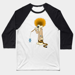 Calvin and Hobbes Doll Fishing Baseball T-Shirt